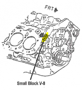 small block V-8 engine