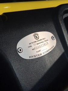 UL listed Hyster forklift