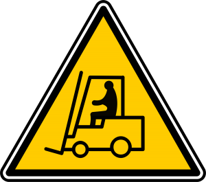 forklift warning sign