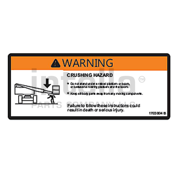 DECAL CAUTION CE ITA FOR JLG AERIAL LIFT PARTS JL1704673 